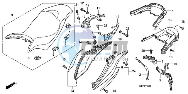 SEAT/REAR COWL