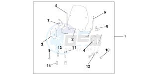 SH150 125 drawing WIND SHIELD