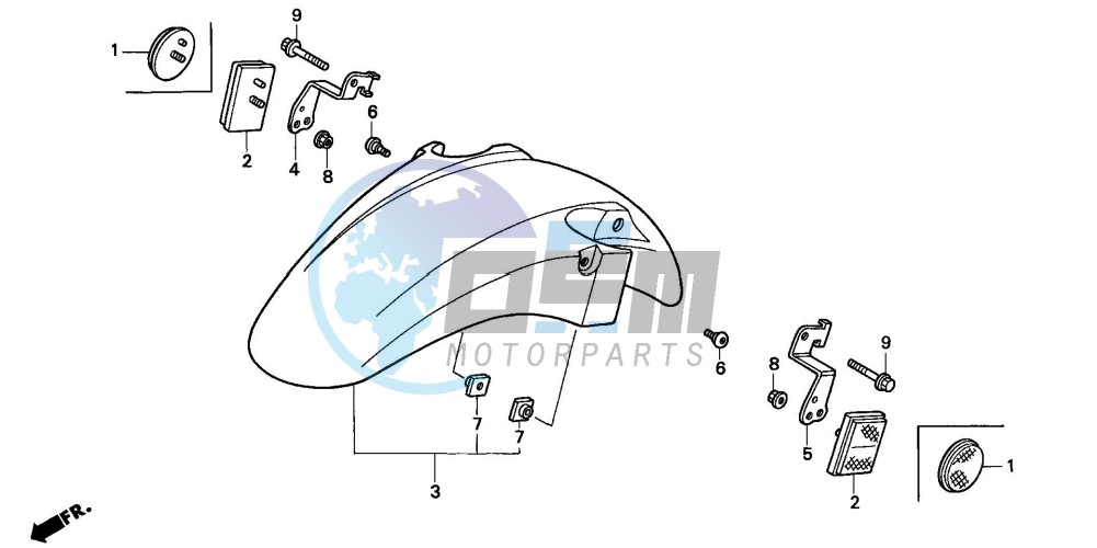 FRONT FENDER (CBR600FS/3S/T/3T/SET)