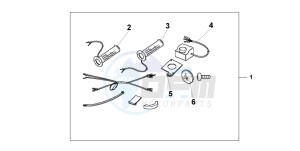 CB250 drawing GRIP HEATER ALL CB'S