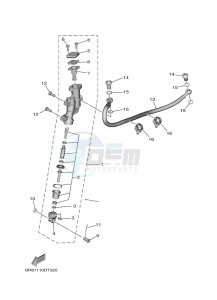 YZ65 (BR8F) drawing REAR MASTER CYLINDER