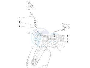 S 125 4T 3V E3 ie (APAC) (KR, RI, VT) drawing Driving mirror/s