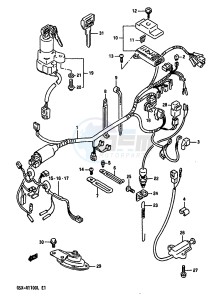 GSX-R1100 (K-L) drawing WIRING HARNESS (MODEL K)