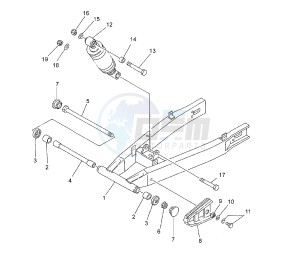 TZR 50 drawing REAR ARM