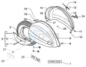 PX 150 E U.S.A. drawing Cowls-wheel