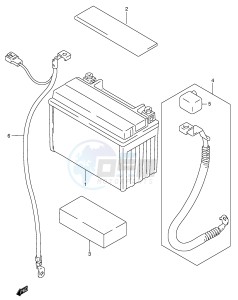 GSX600F (E2) Katana drawing BATTERY