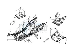 JET 4 R50 drawing FOOTREST / FRAME COWLING