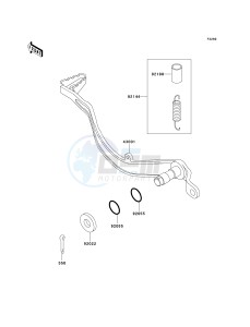 KLX 300 A [KLX300R] (A2-A6) [KLX300R] drawing BRAKE PEDAL