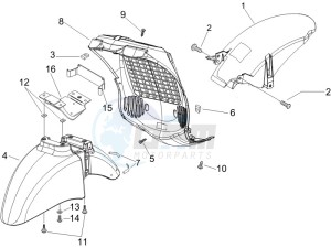 Beverly 125 e3 drawing Wheel housing - Mudguard