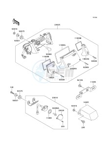 EX 250 F [NINJA 250R] (F15-F19) [NINJA 250R] drawing TAILLIGHT-- S- -