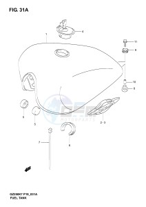 GZ250 (P19) drawing FUEL TANK (MODEL K5 K6 K7)