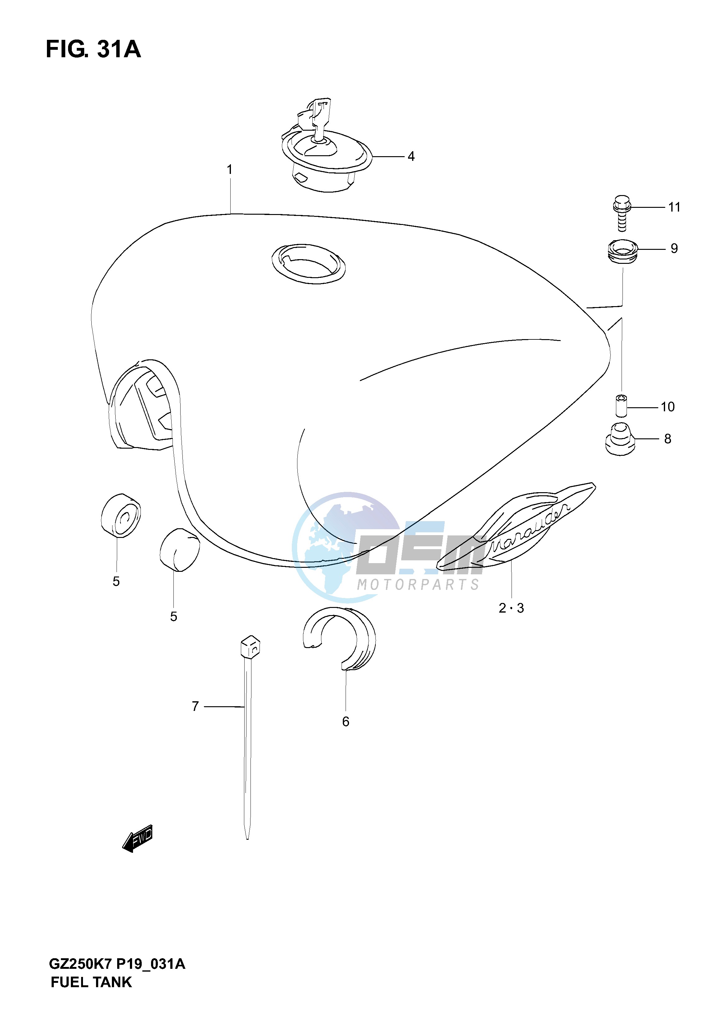 FUEL TANK (MODEL K5 K6 K7)