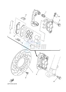 XT250 XT250F SEROW (1YBE) drawing FRONT BRAKE CALIPER