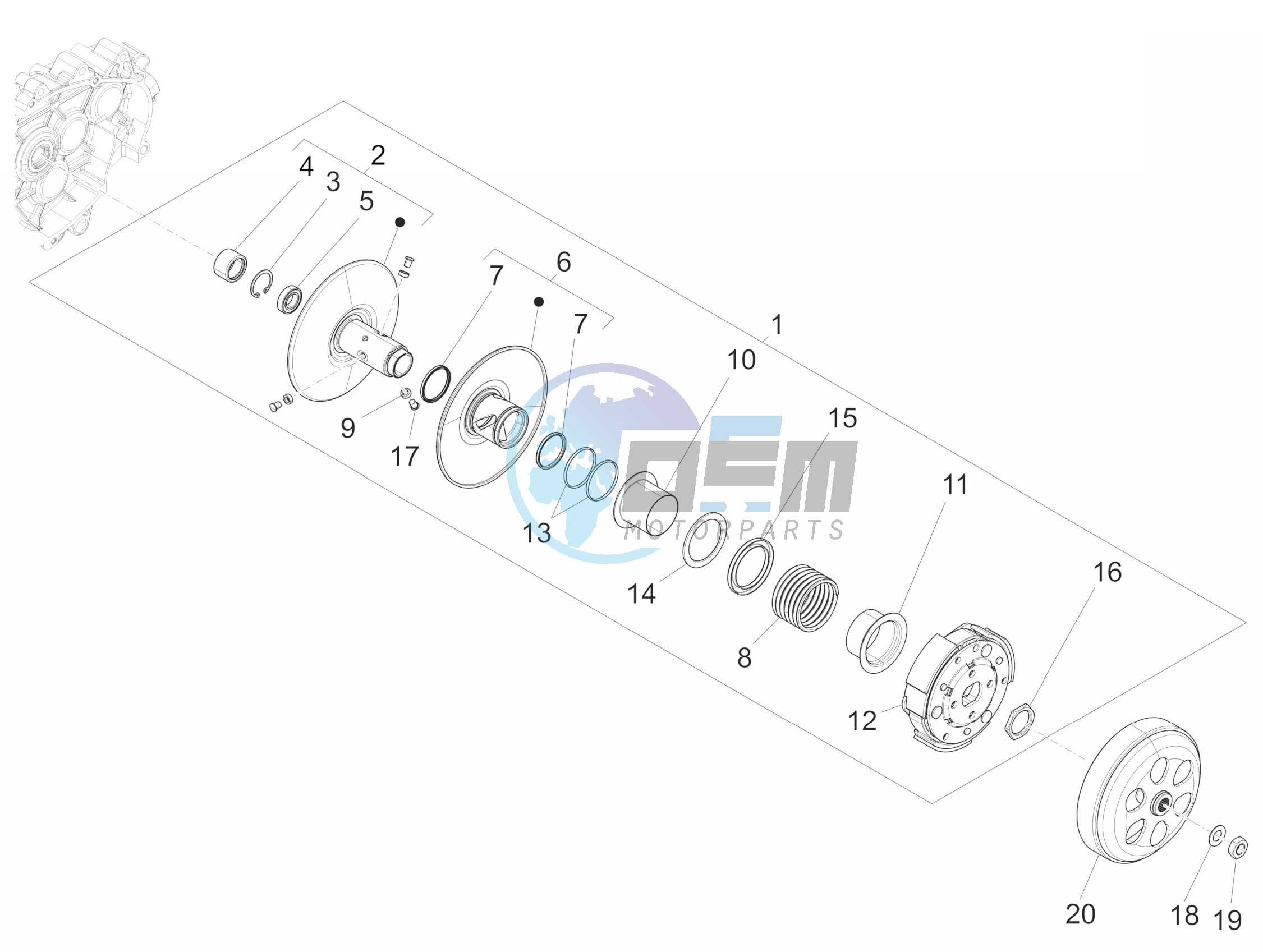 Driven pulley