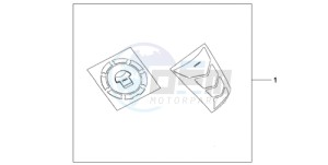 CBR600RA9 France - (F / ABS CMF MME) drawing TANKPAD / FUEL LID COVER