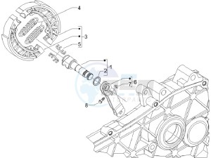 LX 125 4T E3 Vietnam drawing Rear brake - Brake jaw