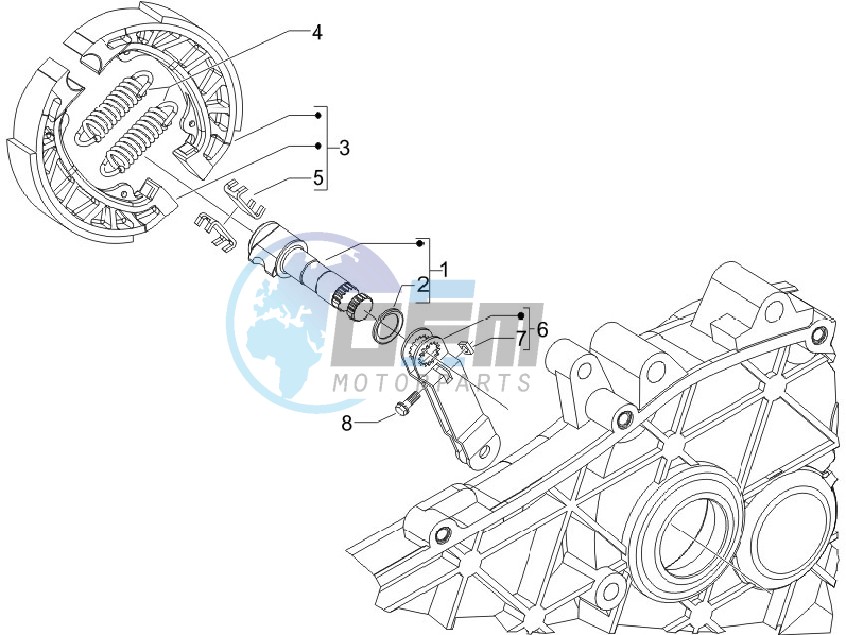 Rear brake - Brake jaw