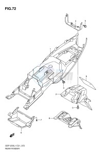 GSF1250 (E21) Bandit drawing REAR FENDER (GSF1250L1 E24)