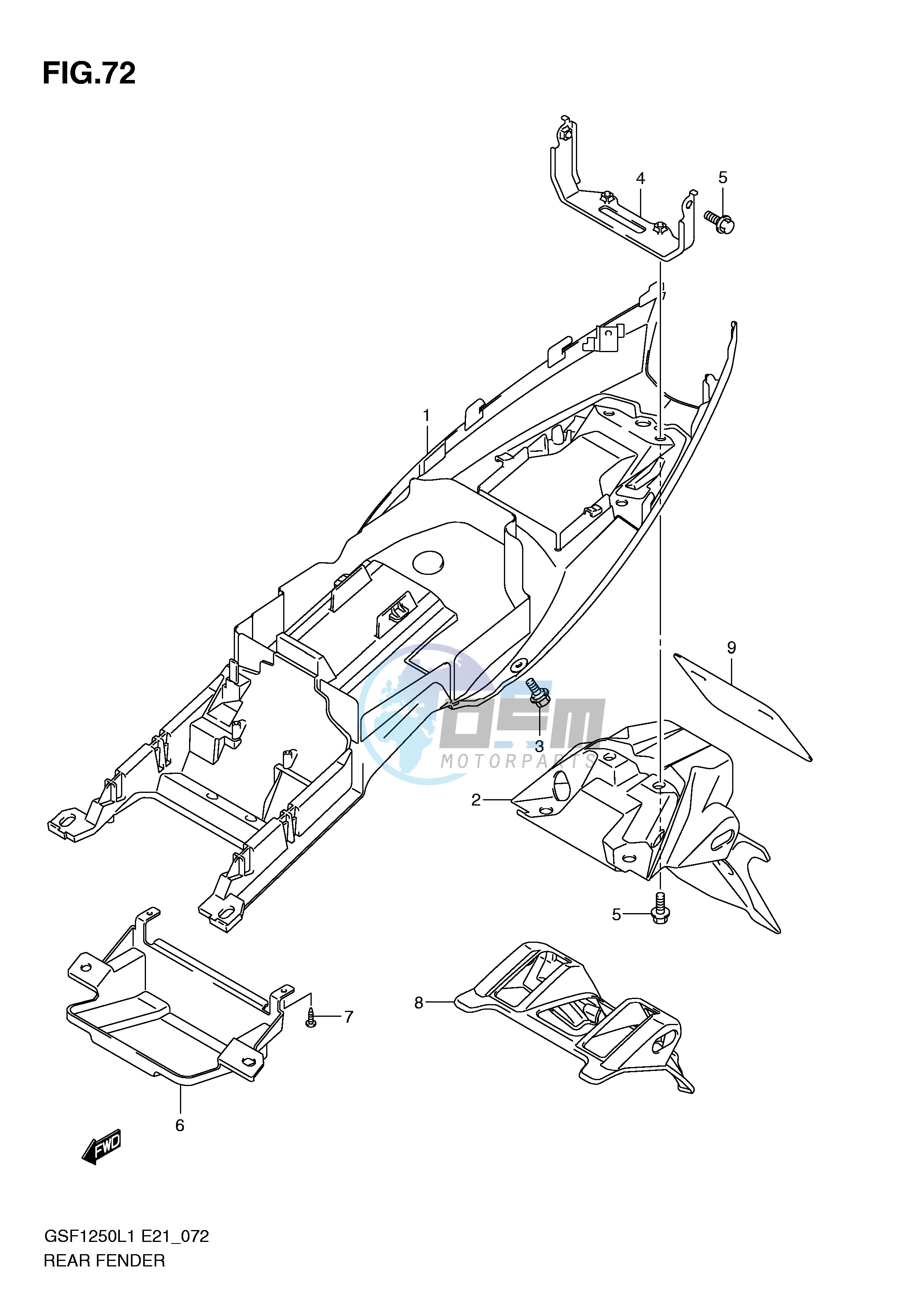 REAR FENDER (GSF1250L1 E24)