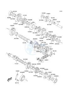 KSF 400 A [FX400] (A6F) A6F drawing TRANSMISSION