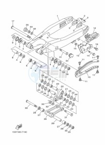 YZ250 (BCR6) drawing REAR ARM