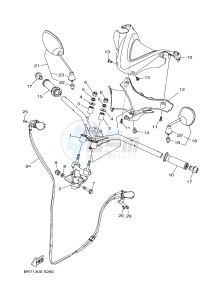 MWS125-A TRICITY 125 (BR71 BR74) drawing STEERING HANDLE & CABLE