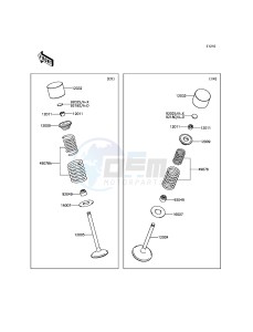 KLX450R KLX450AEF EU drawing Valve(s)