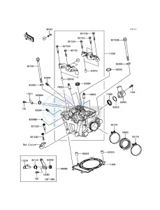 KLX450R KLX450AHF EU drawing Cylinder Head