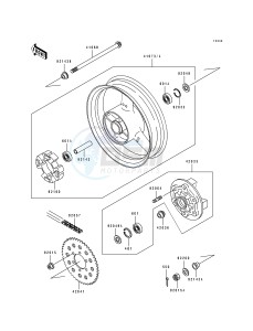 ZX 750 J [NINJA ZX-7] (J1-J2) [NINJA ZX-7] drawing REAR HUB