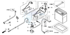 TRX420FMA Europe Direct - (ED / 4WD) drawing BATTERY