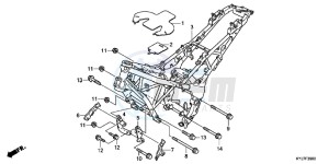 CBR250RAD CBR250R ABS 2E - (2E) drawing FRAME BODY