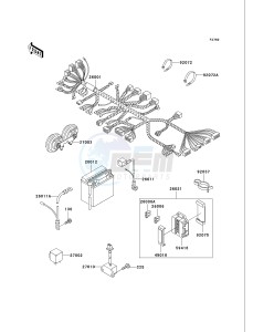 VN 750 A [VULCAN 750] (A6F) A6F drawing CHASSIS ELECTRICAL EQUIPMENT