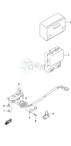 DF 25A drawing PTT Switch Tiller Handle w/Power Tilt