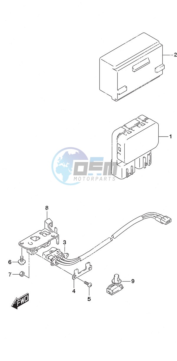 PTT Switch Tiller Handle w/Power Tilt