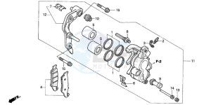 CRF250R drawing FRONT BRAKE CALIPER