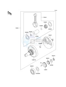 KL 650 A [KLR 650] (A6F-A7F) A7F drawing CRANKSHAFT