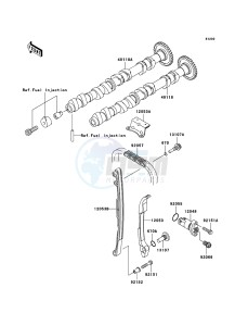 Z1000 ZR1000A6F FR GB XX (EU ME A(FRICA) drawing Camshaft(s)/Tensioner