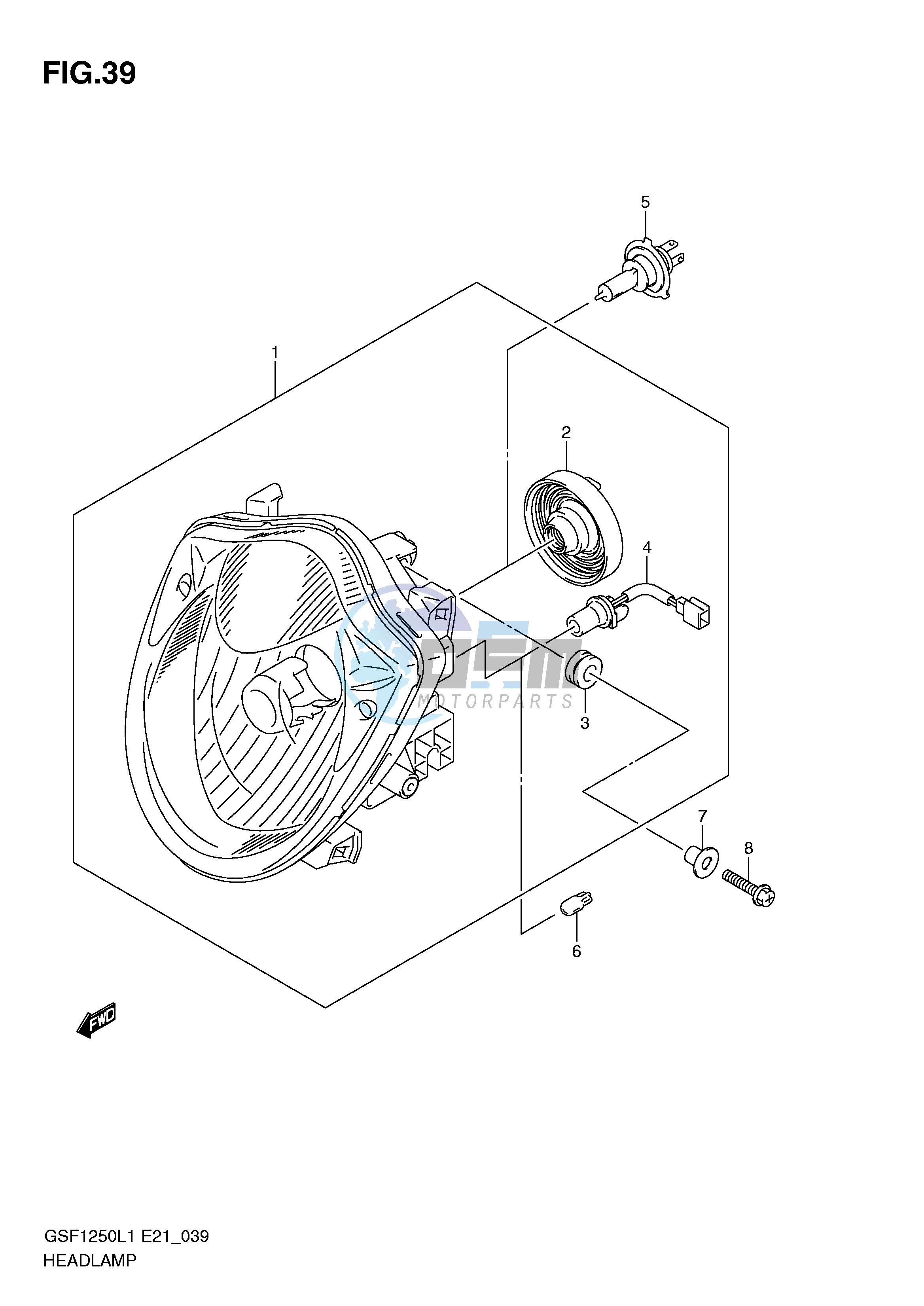 HEADLAMP (GSF1250AL1 E21)