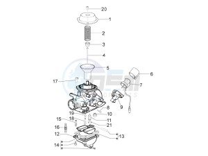 LX 50 4T-4V USA drawing Carburetor components