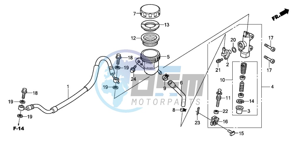 REAR BRAKE MASTER CYLINDER (CBF1000)