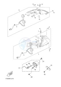 YP125RA (ABS) X-MAX125 ABS X-MAX125 ABS (2ABD) drawing TAILLIGHT