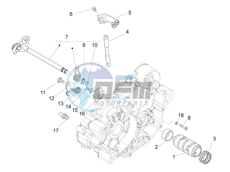 Gear box / Selector / Shift cam