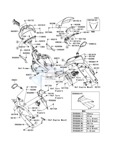 ER-6f ABS EX650DBF GB XX (EU ME A(FRICA) drawing Cowling(Upper)