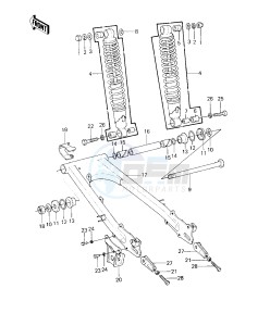 KE 125 A [KE125] (A7-A8) [KE125] drawing SWING ARM_SHOCK ABSORBERS -- 80-81 A7_A8- -