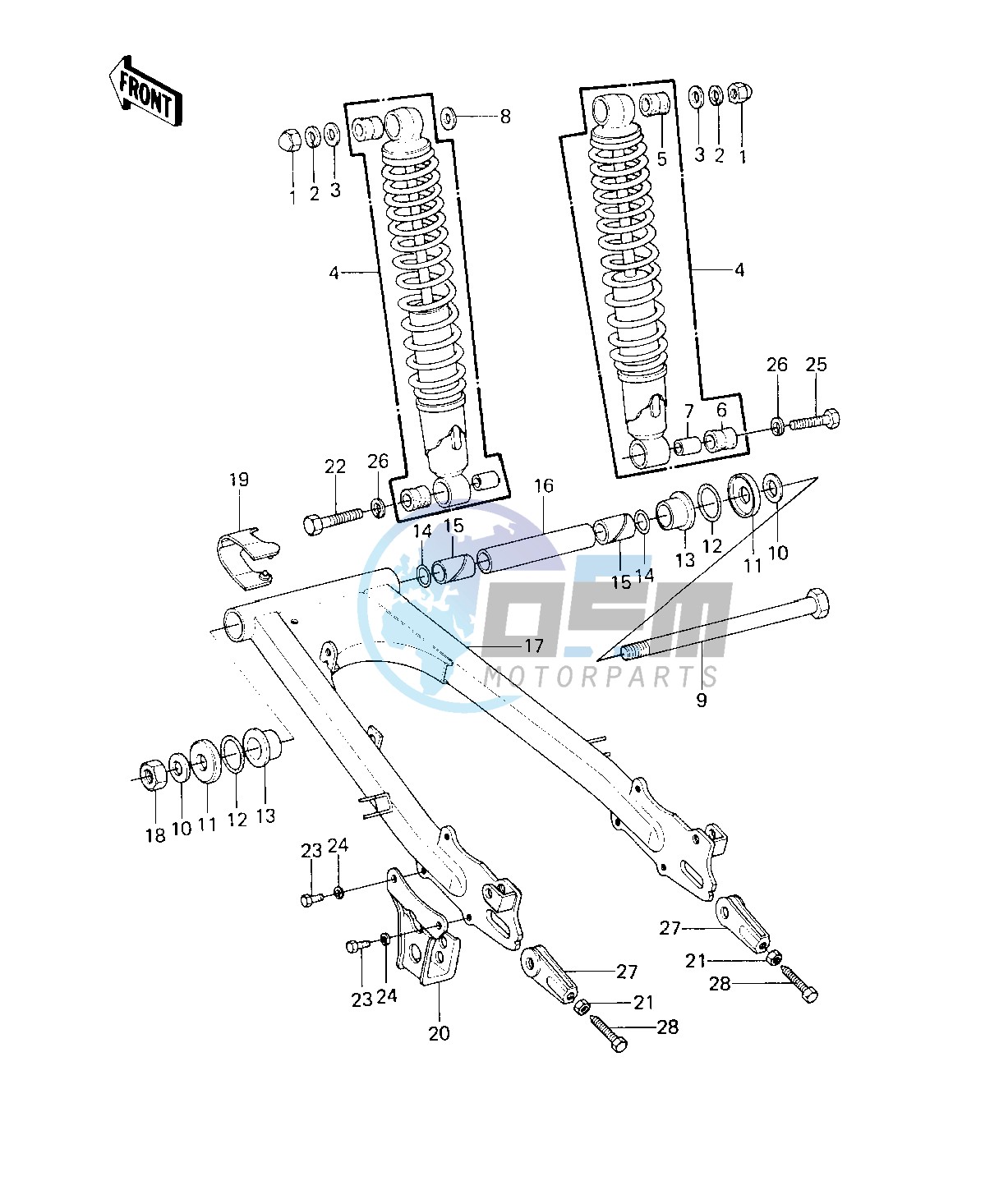 SWING ARM_SHOCK ABSORBERS -- 80-81 A7_A8- -