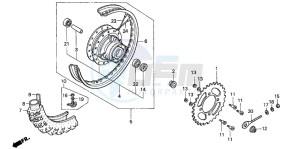 CRF100F drawing REAR WHEEL