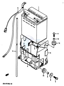 GSX-R1100 (G-H-J) drawing BATTERY