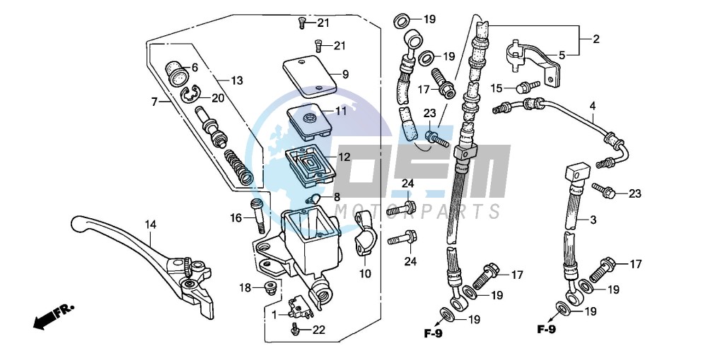 FR. BRAKE MASTER CYLINDER (CB600F22)