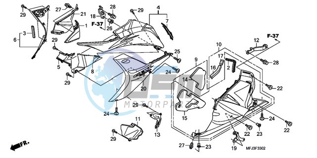 LOWER COWL (L.) (CBR600RR9,A/RA9,A)