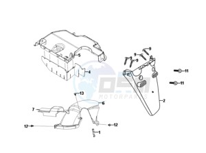 FIDDLE II 50 45KMH NEW ENGINE drawing REAR FENDER - MUDGUARD